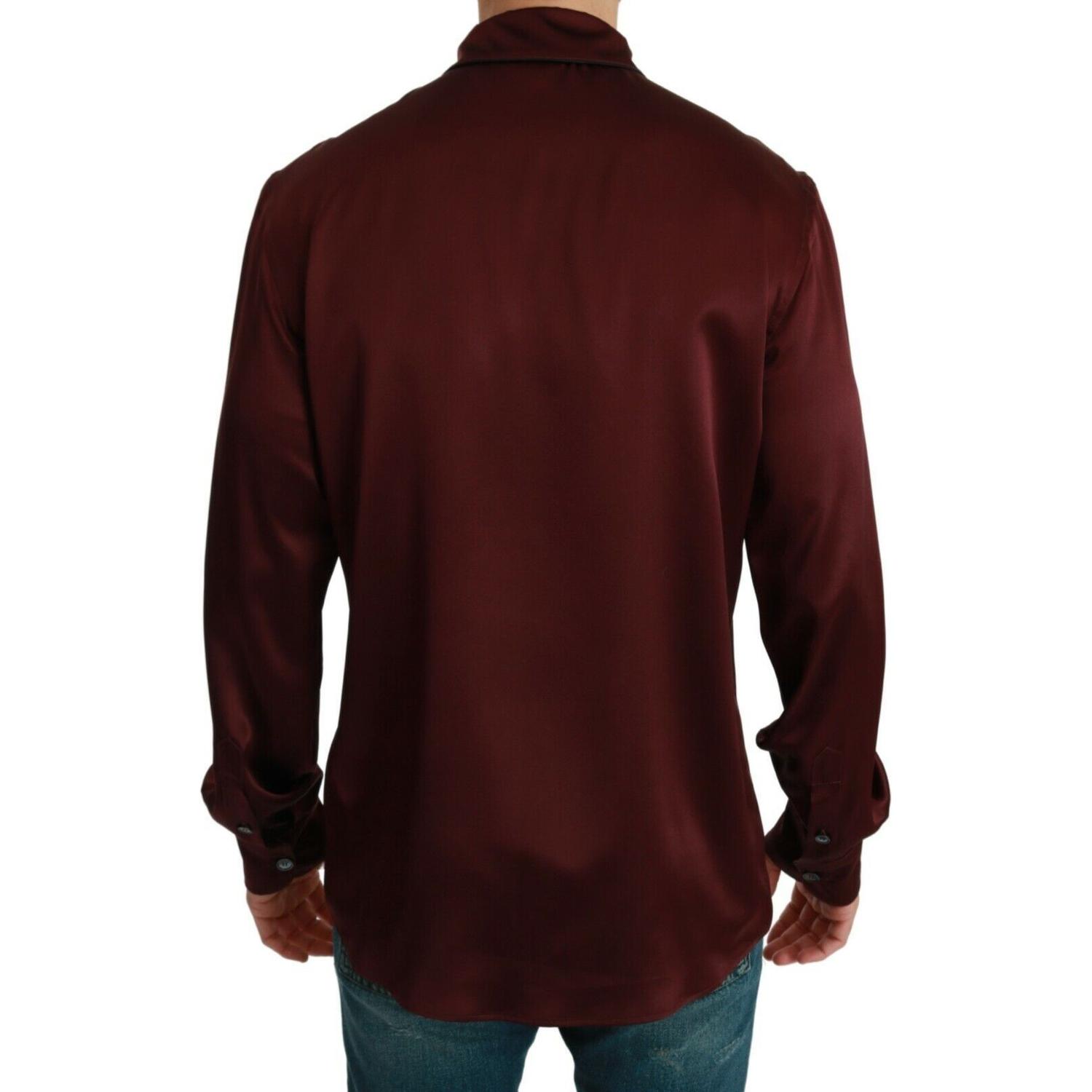 波尔多丝绸睡衣风格衬衫