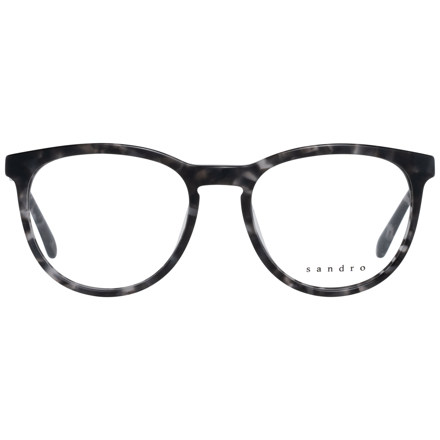Sandro Gray Plastic Glasses (Frames) for men, grey full-rim with 51mm lenses, plastic frame, no spring hinge, includes branded case.