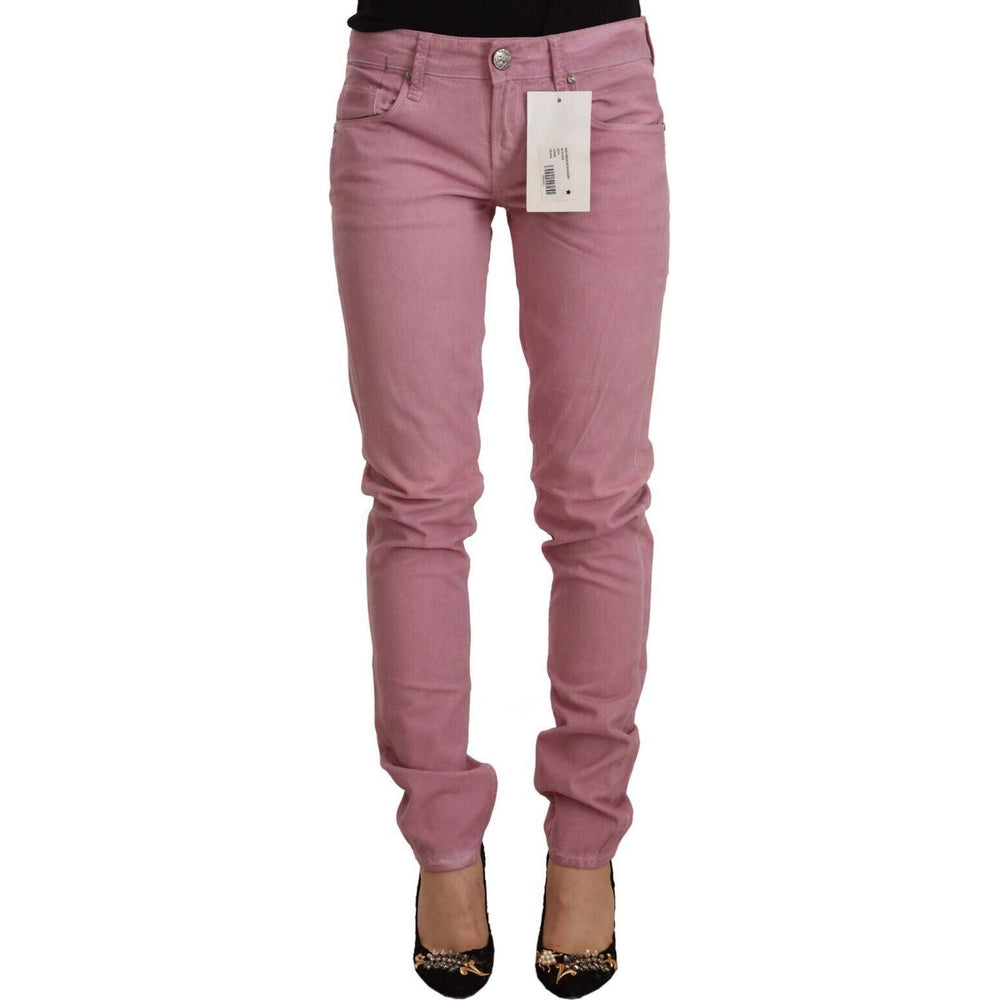 Acht Pink Cotton Slim Fit Women Denim Skinny Jeans PAN71185 - 40