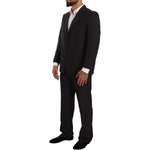 Domenico Tagliente Gray Polyester Single Breasted Formal Suit JKT3145 - 49