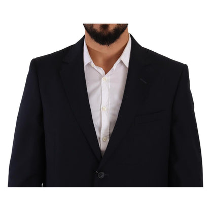 Domenico Tagliente Blue Polyester Single Breasted Formal Suit
