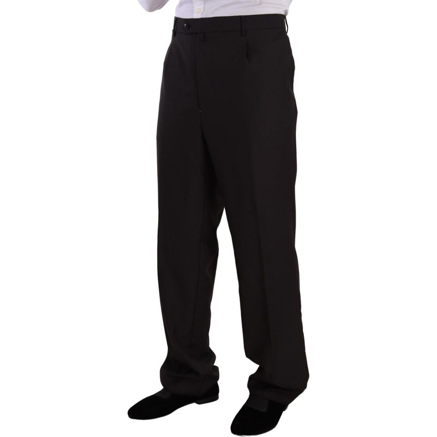 Domenico Tagliente Gray Polyester Single Breasted Formal Suit KOS1967 - 55