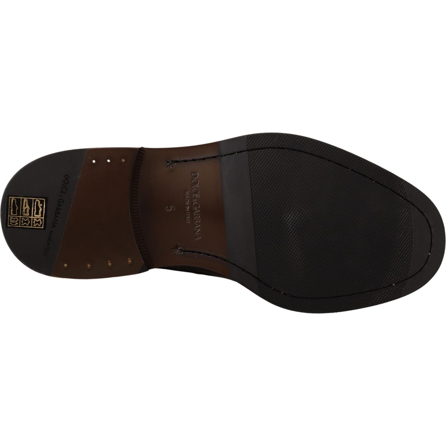 حذاء ديربي أنيق باللون الأسود من دولتشي آند غابانا