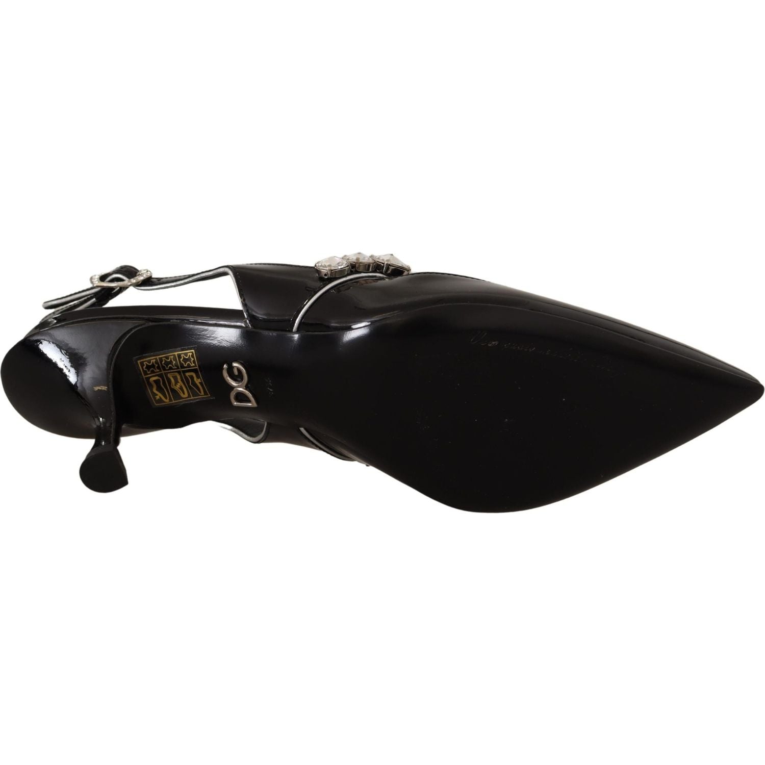 حذاء دولتشي آند غابانا الأنيق ذو الكعب العالي والمزين بالكريستال