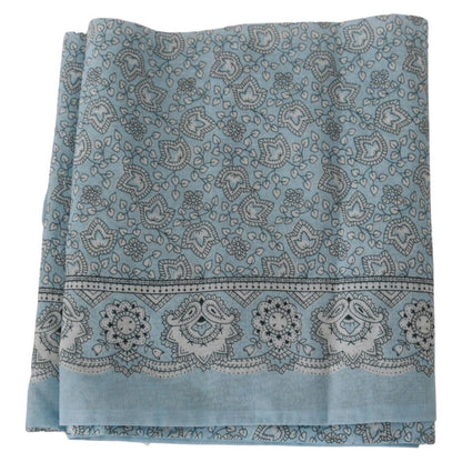 Ermanno Scervino Light Blue Bandana Wrap Shawl Foulard Scarf