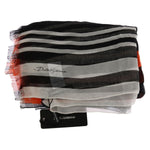 Dolce & Gabbana Multicolor Striped Silk Shawl Fringes Scarf MS1803
