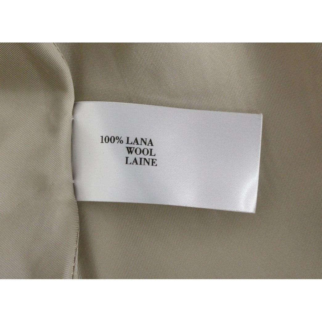 فستان أنيق من الصوف الأبيض مع طبعة رمادية من أندريا إنكونتري