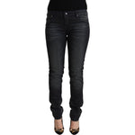Acht Black Washed Cotton Low Waist Slim Fit Denim Jeans PAN71817 - 26