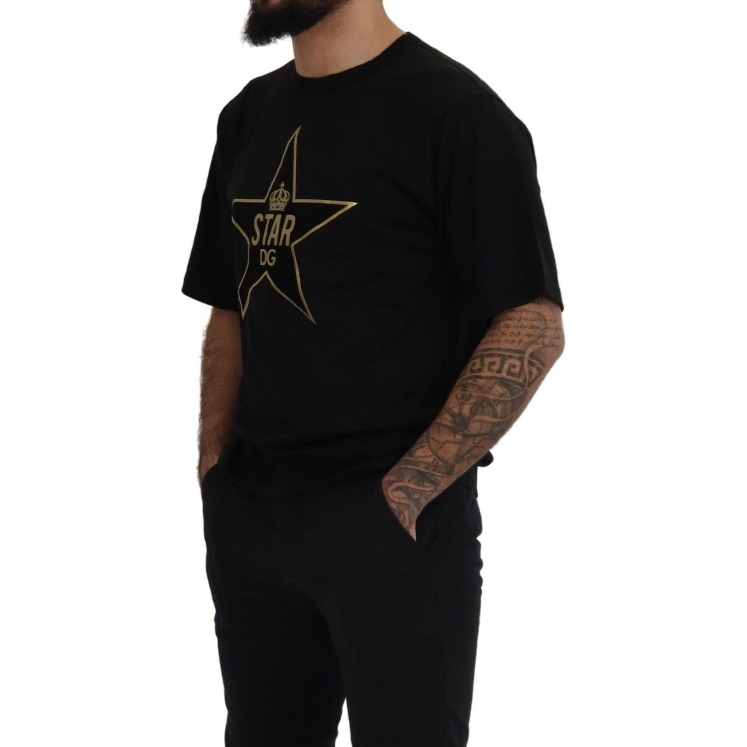 تي شيرت Dolce &amp; Gabbana Gold Star DG Emblem Crewneck