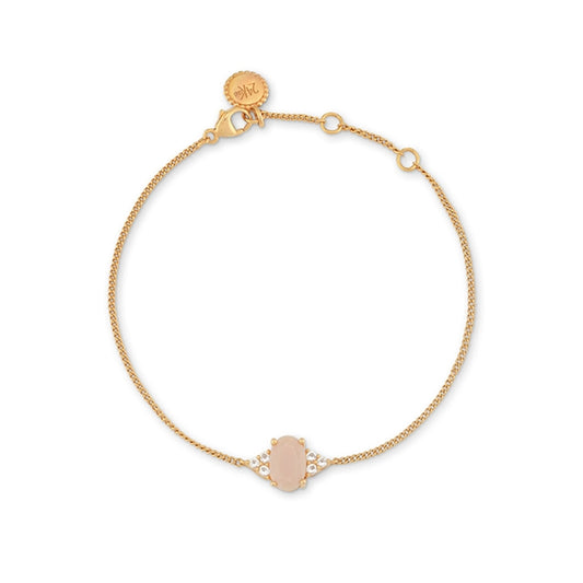 24KAE JEWELS JEWELRY Mod. 22423Y delicate gold bracelet with central gemstone and clasp detailing