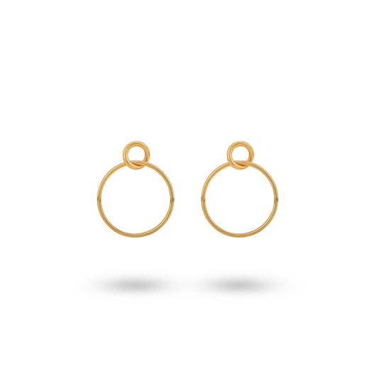 24KAE JEWELS JEWELRY Mod. 42409Y gold hoop earrings on white background