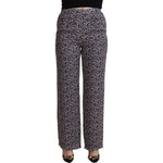 Michael Kors Black High Waist Printed Straight Pants PAN72537 - 42