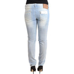 Acht Light Blue Washed Cotton Low Waist Skinny Denim Jeans PAN71845 - 30