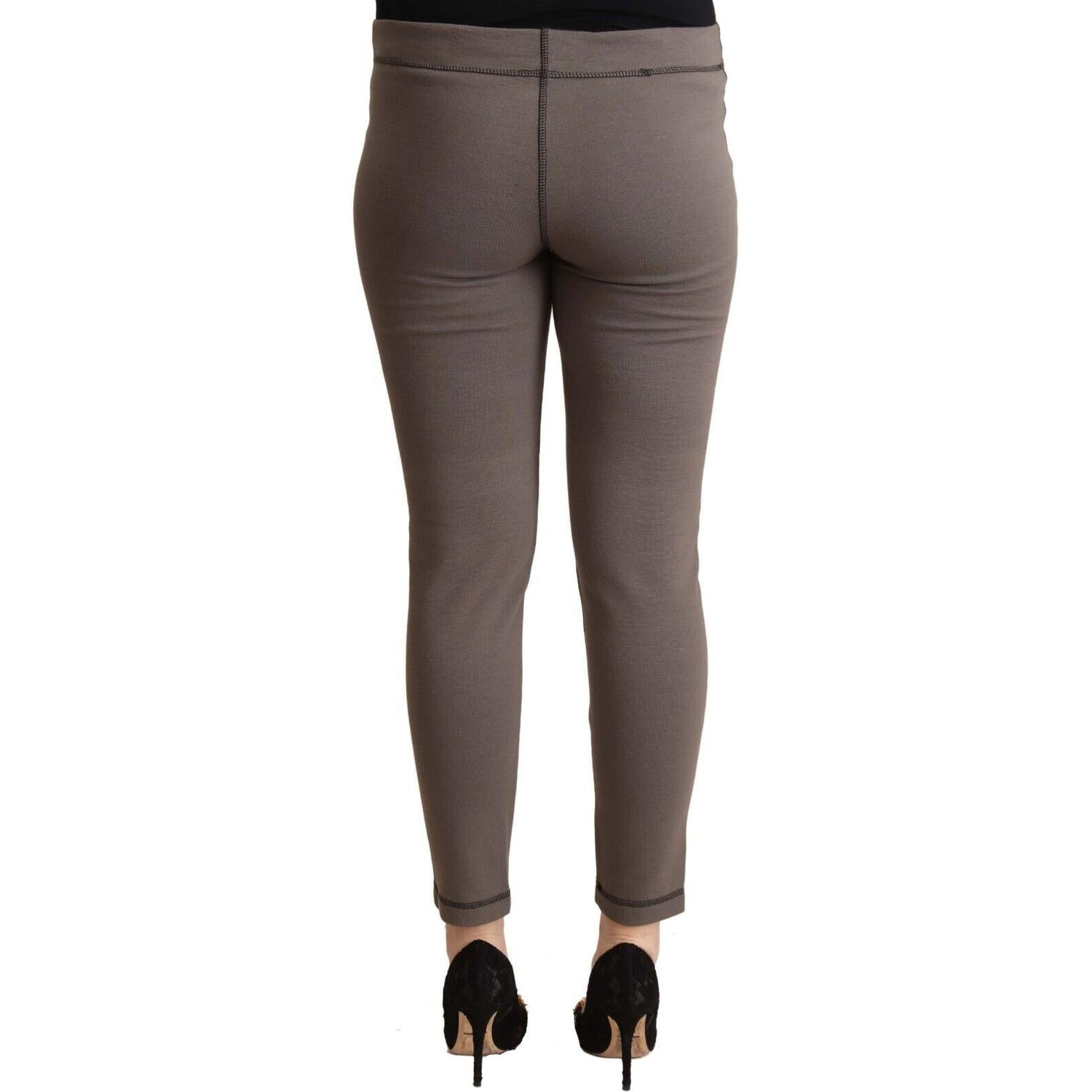 بنطلون جون جاليانو الرمادي الأنيق ذو الخصر المتوسط ​​لإطلالة راقية