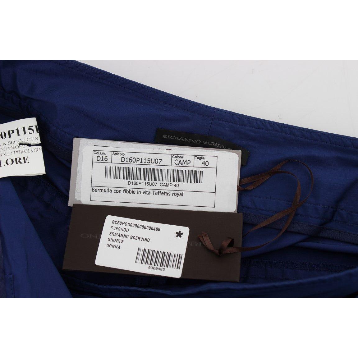 إيرمانو شيرفينو شورت أزرق أنيق بخصر متوسط