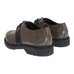 AI_ Gray Brown Leather Laceups Shoes MOM26013-2