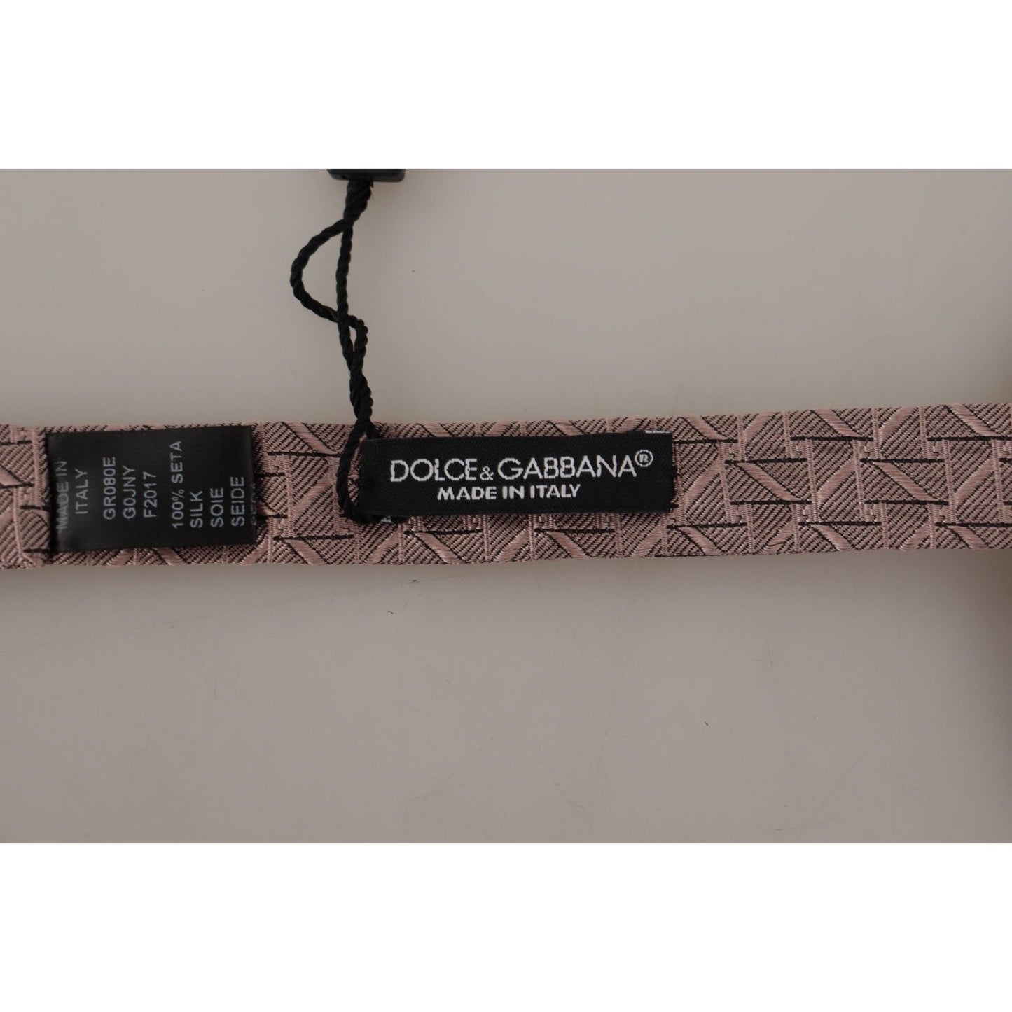 Dolce & Gabbana Gray Fantasy Print Adjustable Neck Papillon Bow Tie