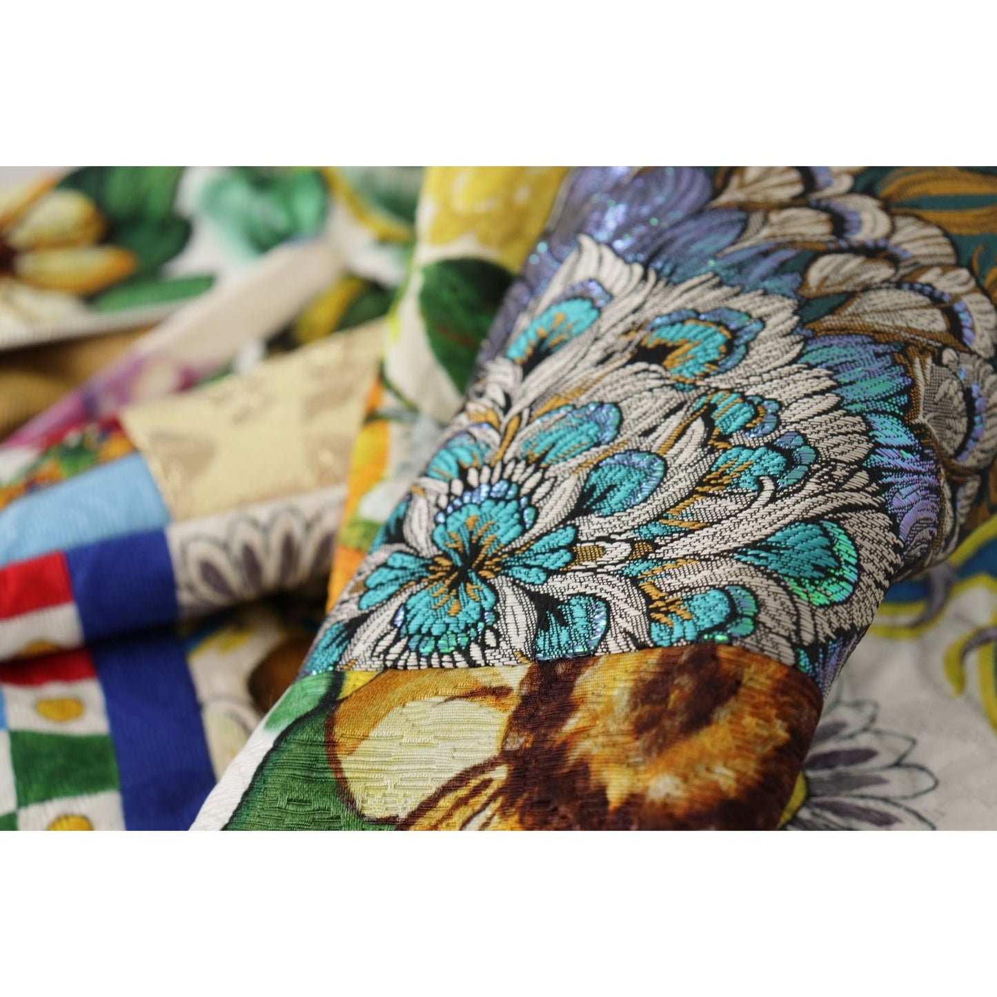 Dolce & Gabbana Multicolor Patchwork Sicily Long Maxi Skirt