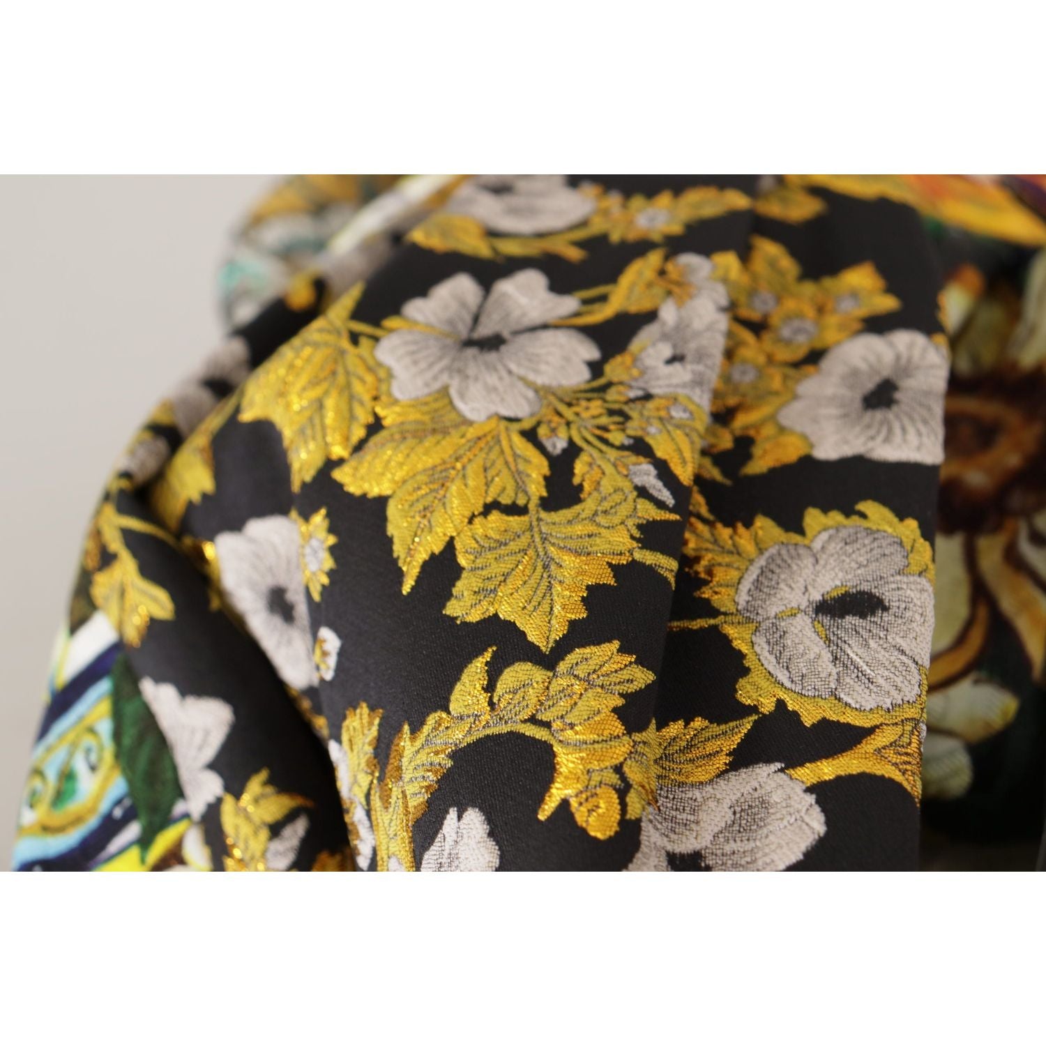 西西里图案高腰长裙