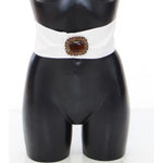 Dolce & Gabbana Embellished Snap Button Waist Belt Belt Dolce & Gabbana Lavender
