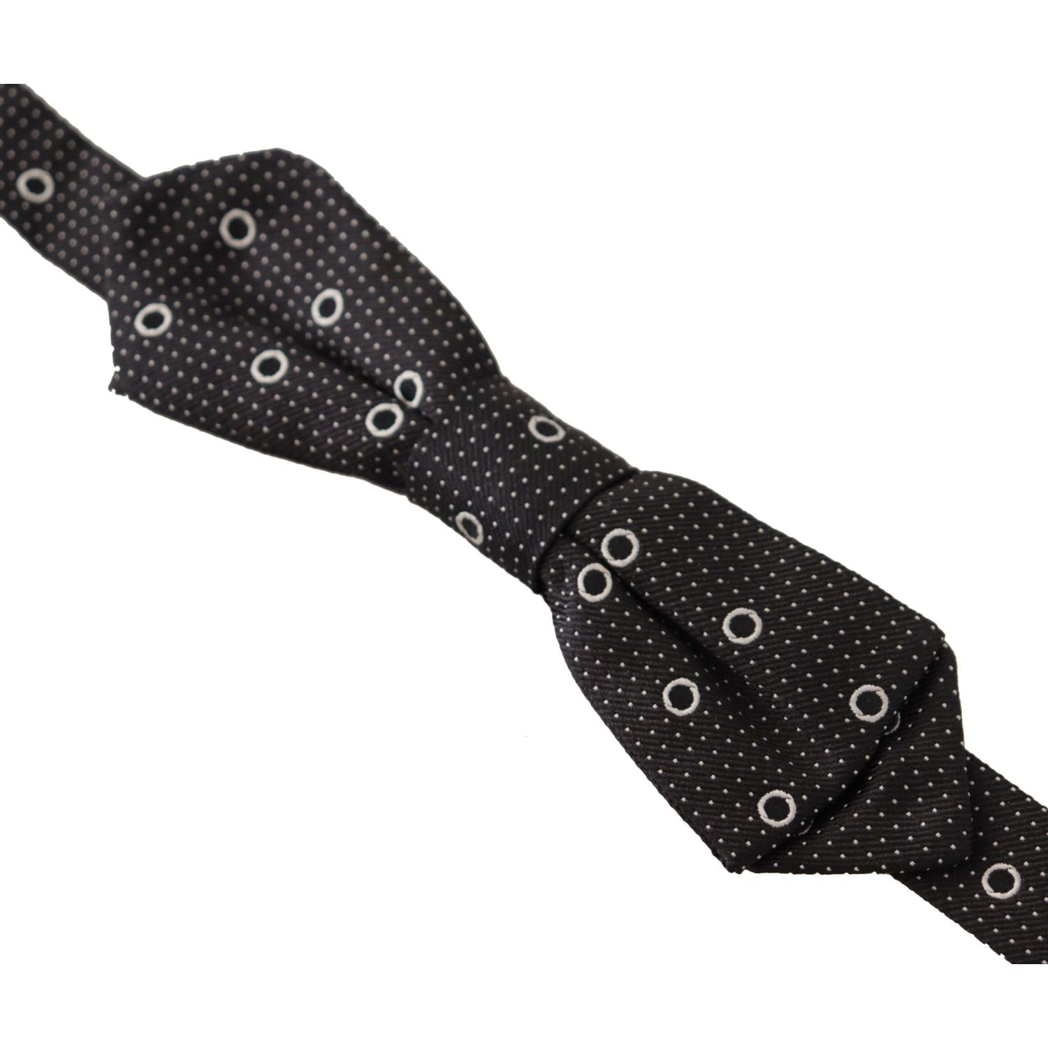 黑白圆点丝绸领结