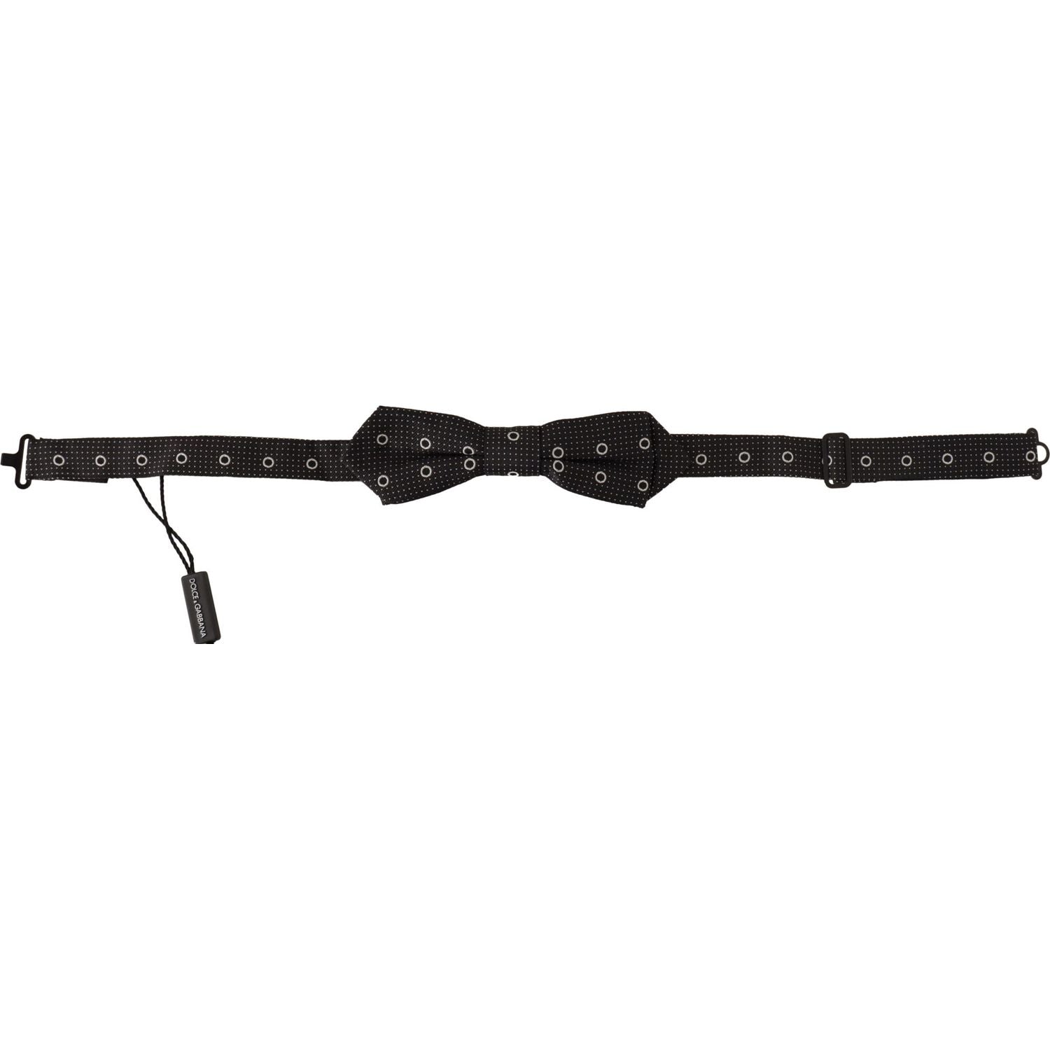 黑白圆点丝绸领结