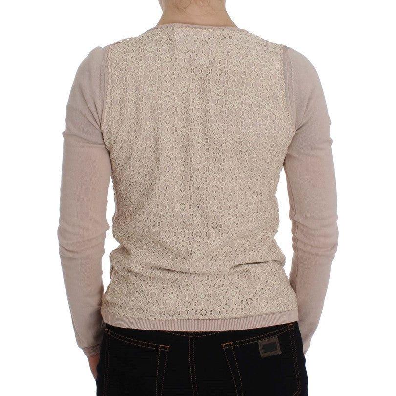 优雅粉色裹身毛衣 棉质针织