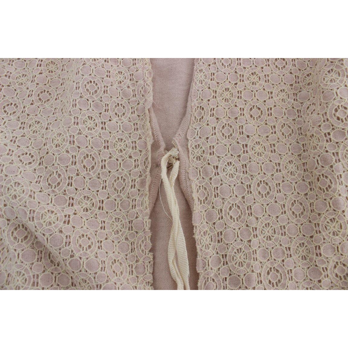 优雅粉色裹身毛衣 棉质针织