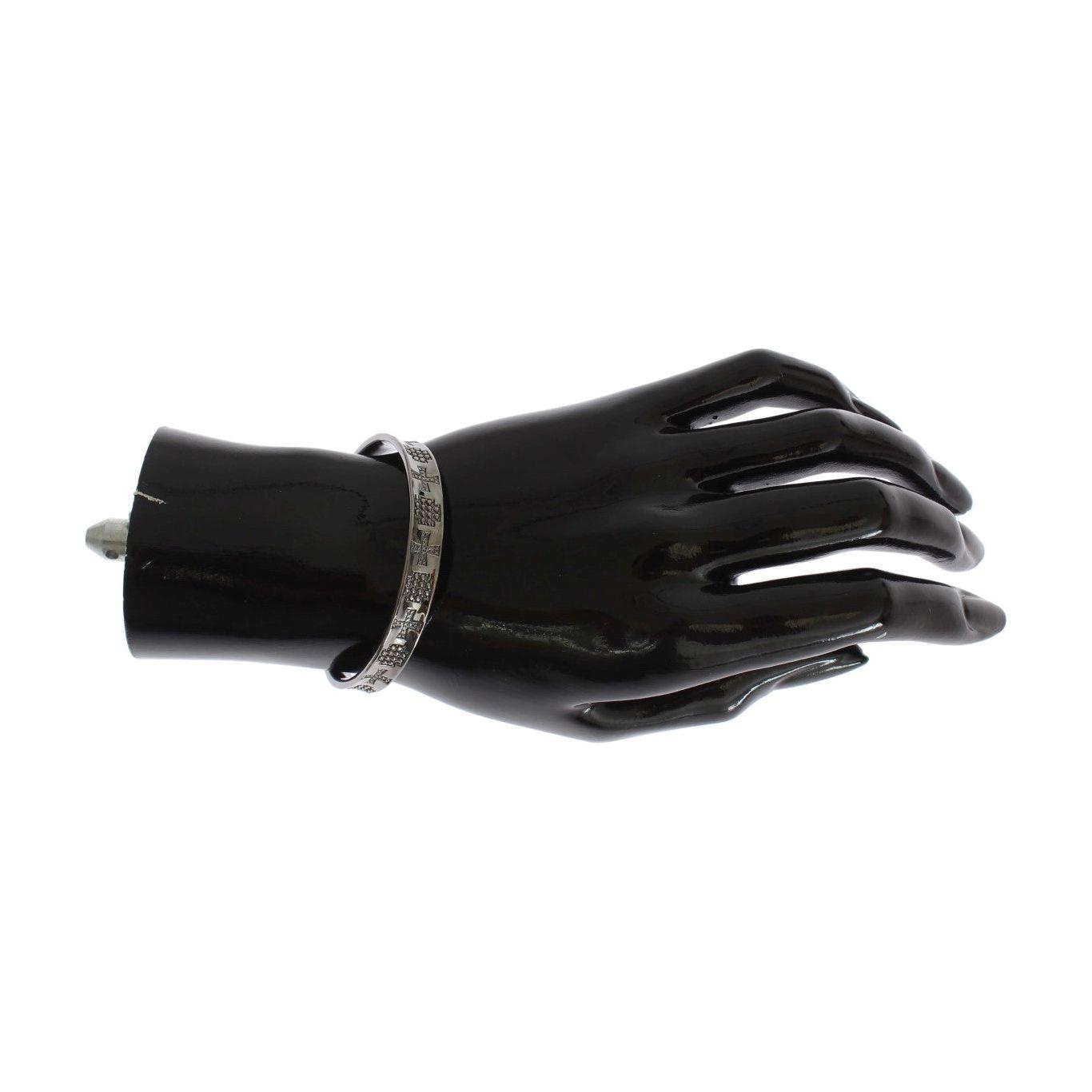 优雅的铑银手镯