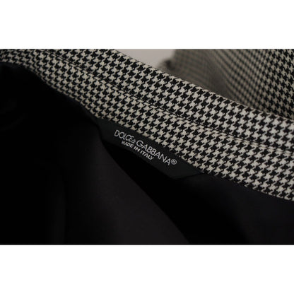 Dolce & Gabbana Gray Checkered Single Breasted Jacket Blazer