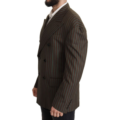Dolce & Gabbana Multicolor Stripes Double Breasted Blazer