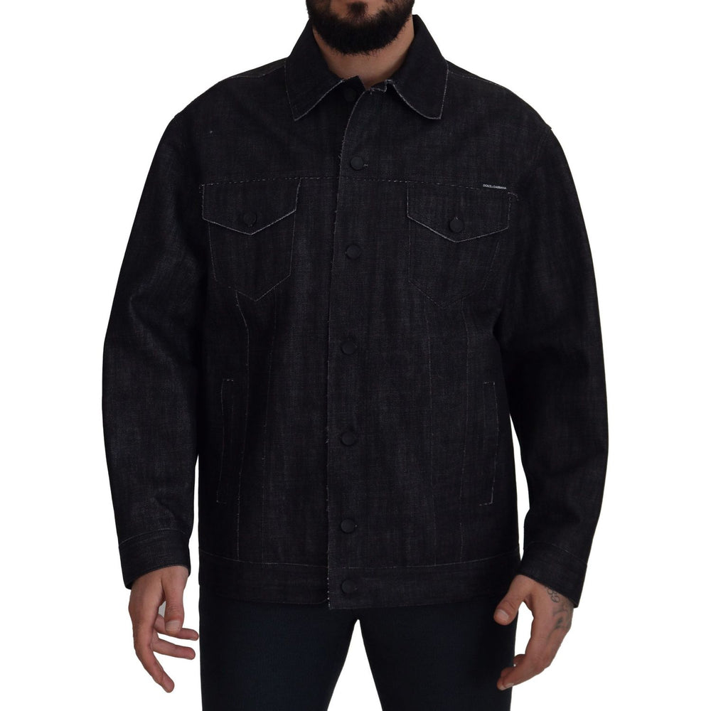 Dolce & Gabbana Elegant Black Denim Jacket Dolce & Gabbana Black