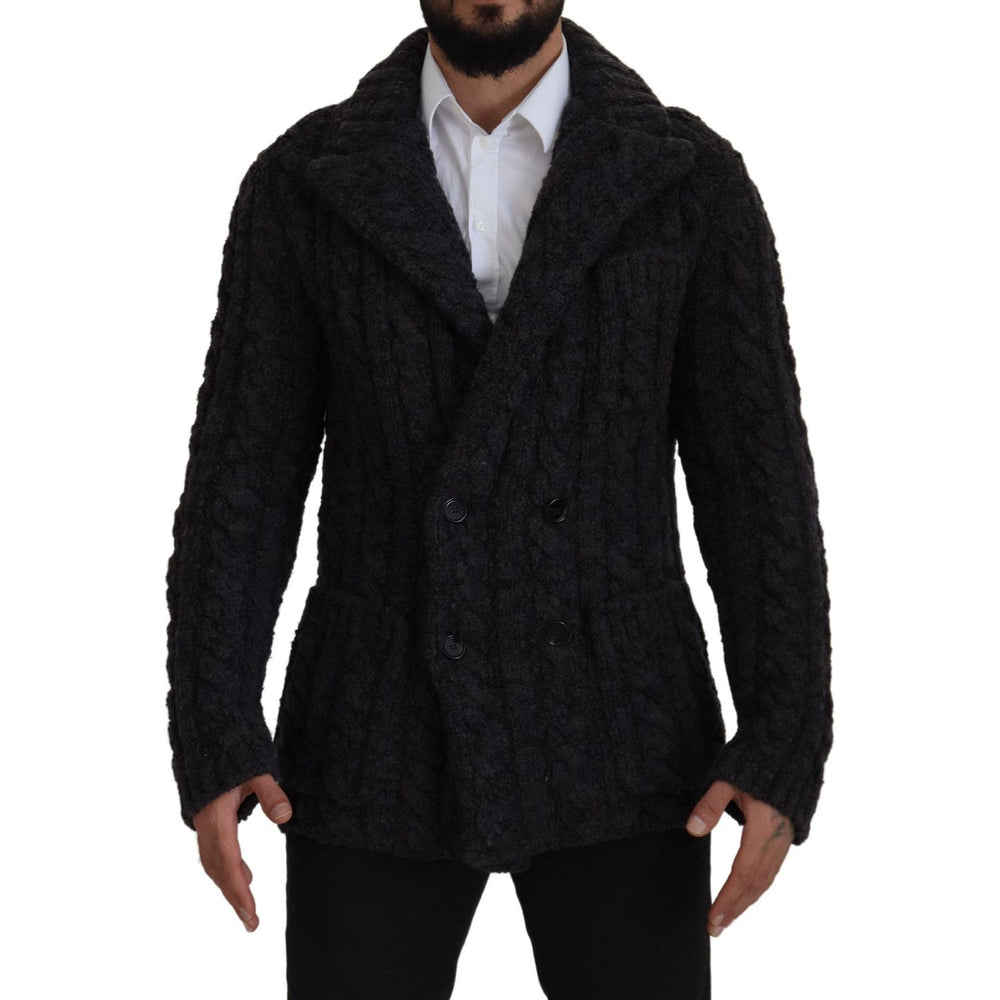 Dolce & Gabbana Elegant Double-Breasted Wool-Cashmere Coat Dolce & Gabbana Black