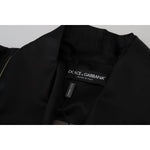 Dolce & Gabbana Elegant Black Silk Long Robe Coat Dolce & Gabbana Black
