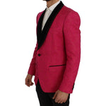 Dolce & Gabbana Pink Floral Brocade Slim Blazer Jacket SIG50050-1