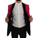 Dolce & Gabbana Pink Floral Brocade Slim Blazer Jacket SIG50050-1
