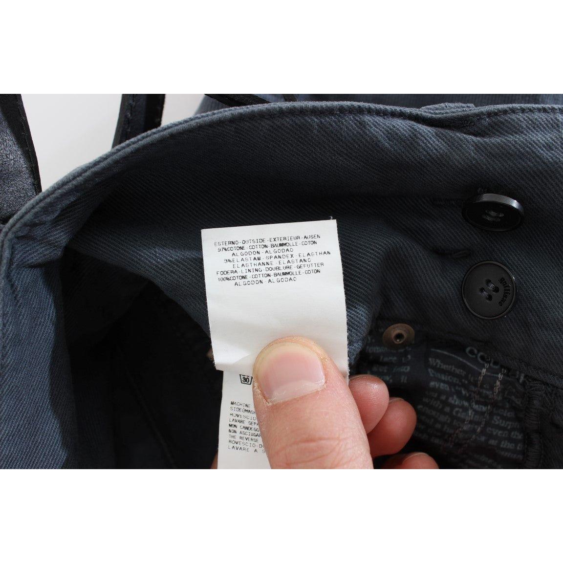 بنطلون جينز إيطالي أنيق بقصّة Slim Fit من John Galliano باللون الأزرق الأنيق