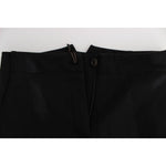 Ermanno Scervino Elegant Cropped Capri Pants in Black Jeans & Pants Ermanno Scervino Light Gray