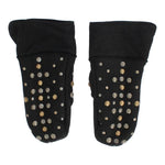 Dolce & Gabbana Gray Wool Shearling Studded Gloves LB133-1