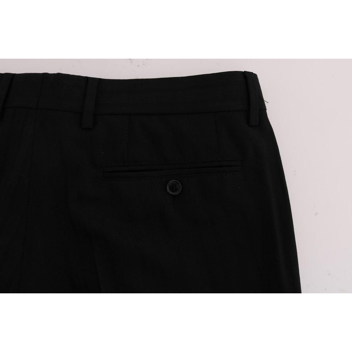 بنطلون رسمي أنيق مخطط باللون الأسود من دولتشي آند غابانا