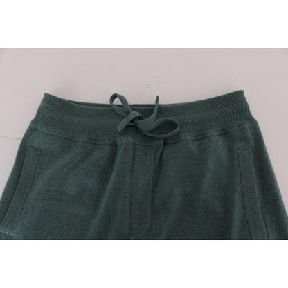Dolce & Gabbana Green Cashmere Training Pants