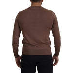 Dolce & Gabbana Elegant Virgin Wool V-Neck Pullover Sweater Dolce & Gabbana Dark Slate Gray