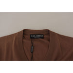 Dolce & Gabbana Elegant Virgin Wool V-Neck Pullover Sweater Dolce & Gabbana Dark Gray