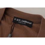 Dolce & Gabbana Elegant Virgin Wool V-Neck Pullover Sweater Dolce & Gabbana Dark Olive Green