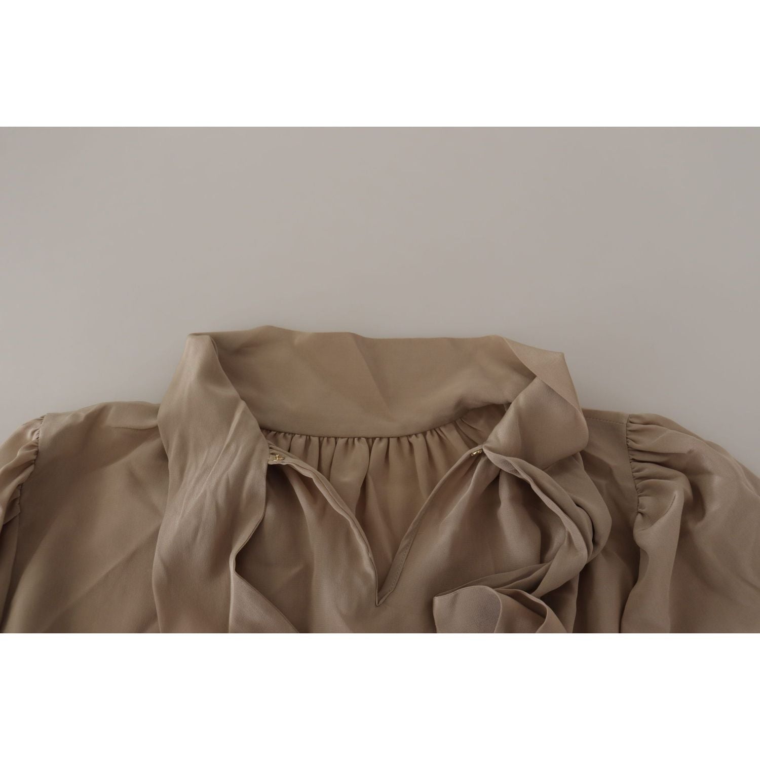 优雅真丝阿斯科特领衬衫