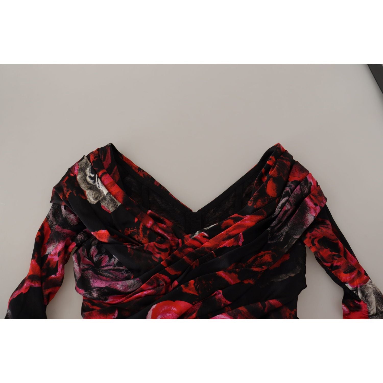 优雅花卉 A 字形紧身连衣裙