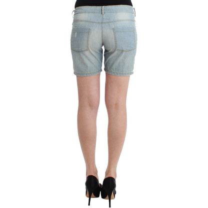 Ermanno Scervino Beachwear Blue Denim City Casual Dress Shorts
