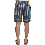 Dolce & Gabbana Multicolor Striped Stretch Cotton Shorts PAN73397-44