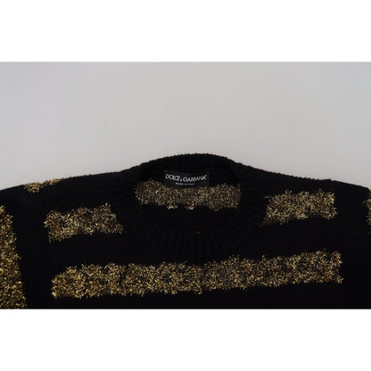 Dolce & Gabbana Black Gold D&G Crystal Cashmere Sweater