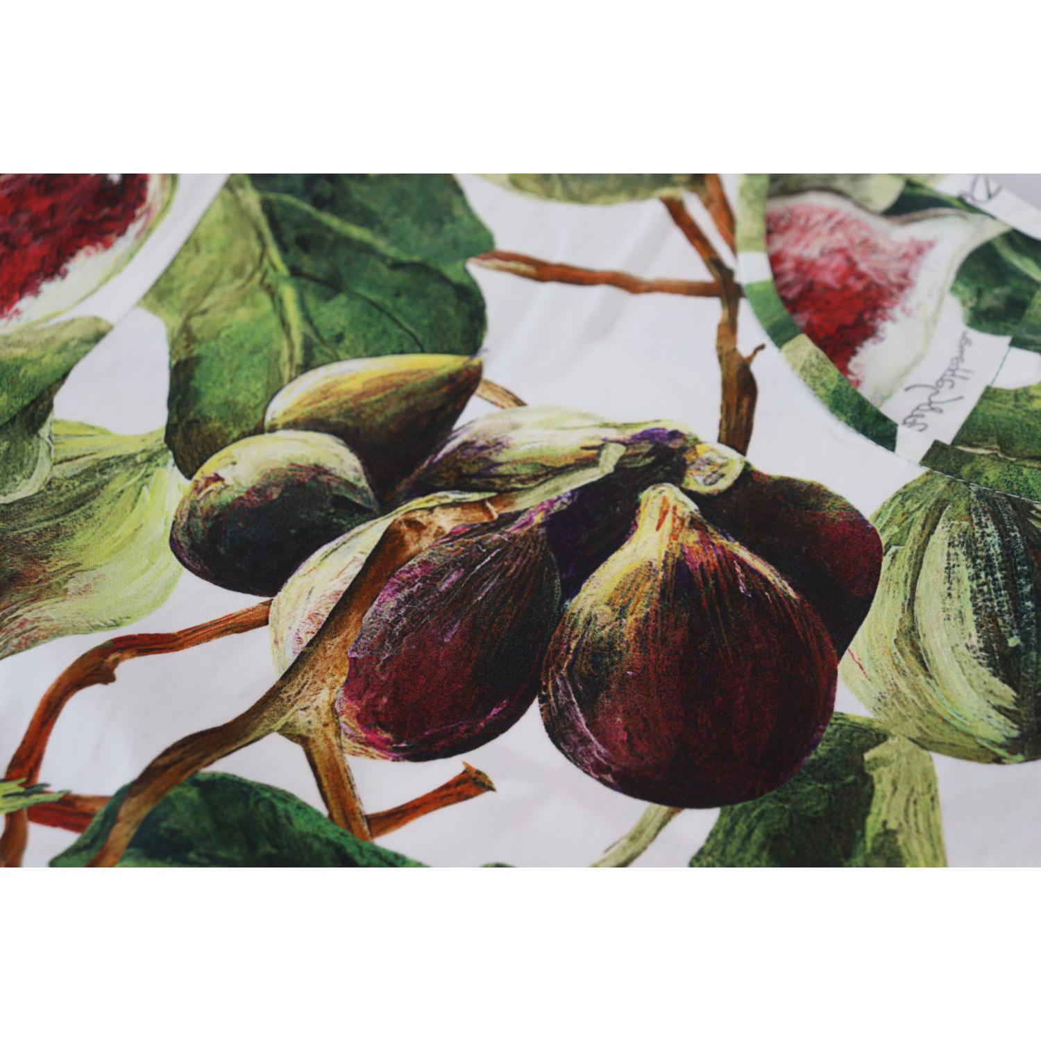 别致多色无花果印花棉质上衣